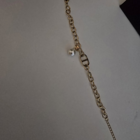 Gold Charm Bracelet with Pearl Accent - Picture 8 of 8